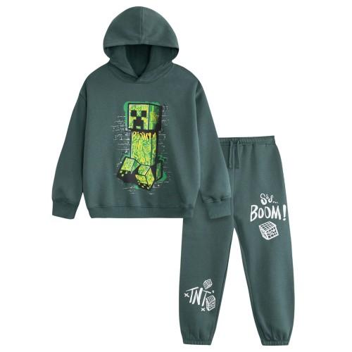 Minecraft Boys Creeper Hoodie And Joggers Set