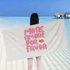 More Amor Por Favor Colorful Bath Towel Microfiber Soft Water Absorbing Breathable For Girl Kids Decorative Cartoon Beach Towel