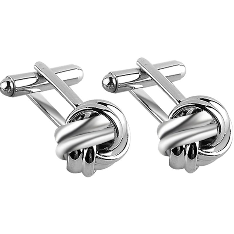 Hochwertige Knotenmanschettenknöpfe Für Herren Hemdmanschetten Gold Silber Beschichtet Business & Hochzeit Französische Hemd
