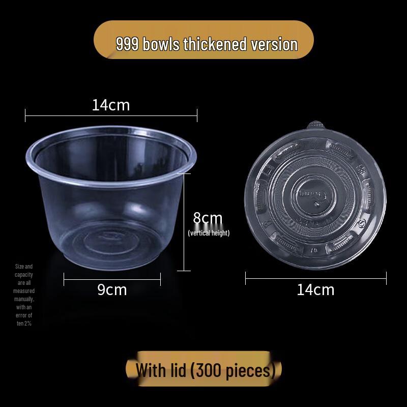Food Grade Round Disposable Plastic Bowls with Lids