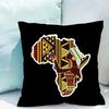 1Pc Map Of Africa Geometrics Pillow Case Square Bedroom Sofa Leisure Comfort Cushion Car Living Room Home Decoration
