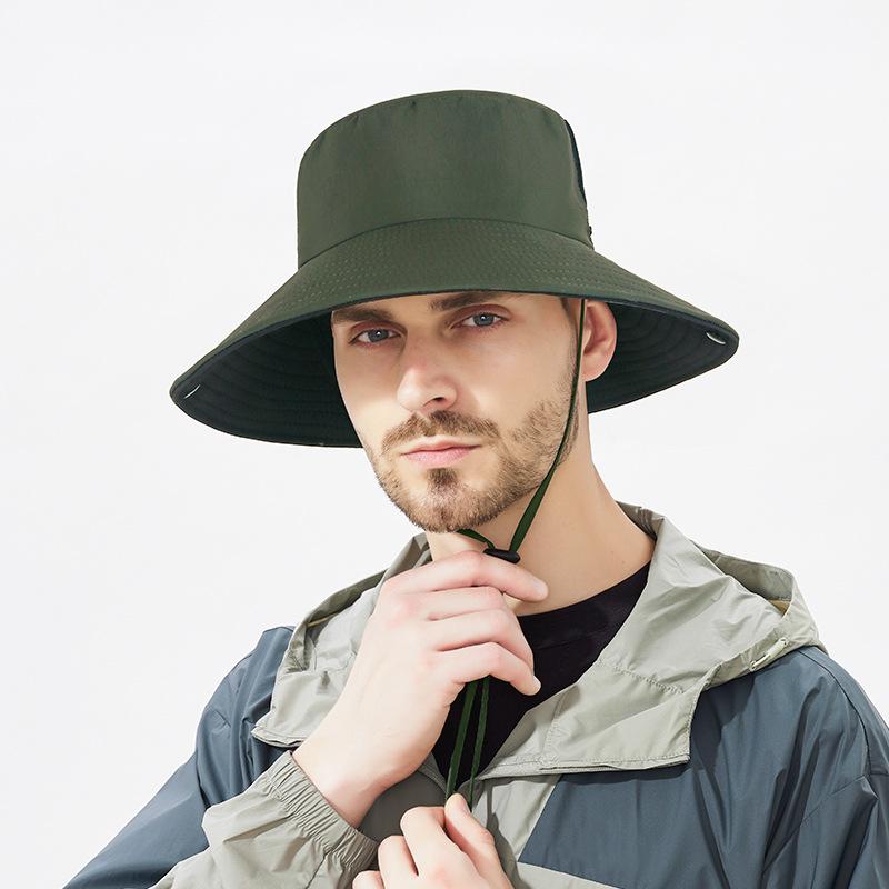 Summer Anti-Splashing Large Eave Sunshade Hat Outdoor Foldable Breathable Fisherman Hat