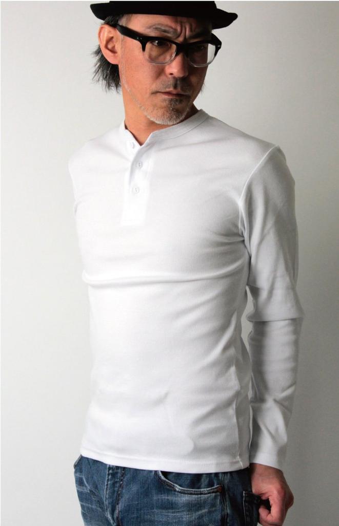 AVIREX Daily Series Henley Neck Long Sleeve Cut and and Size 6153482 T-Shirt, Sewn, Men's Women's, M, 14_Gray,