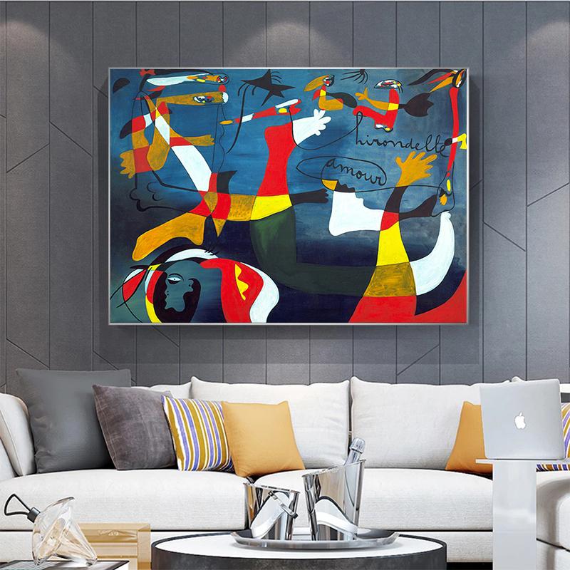 Berømte abstrakte Joan Miro lerretsmaling Moderne plakater og utskrifter Veggkunst Bilde for stuen Hjem Veggdekorasjon Cuadro