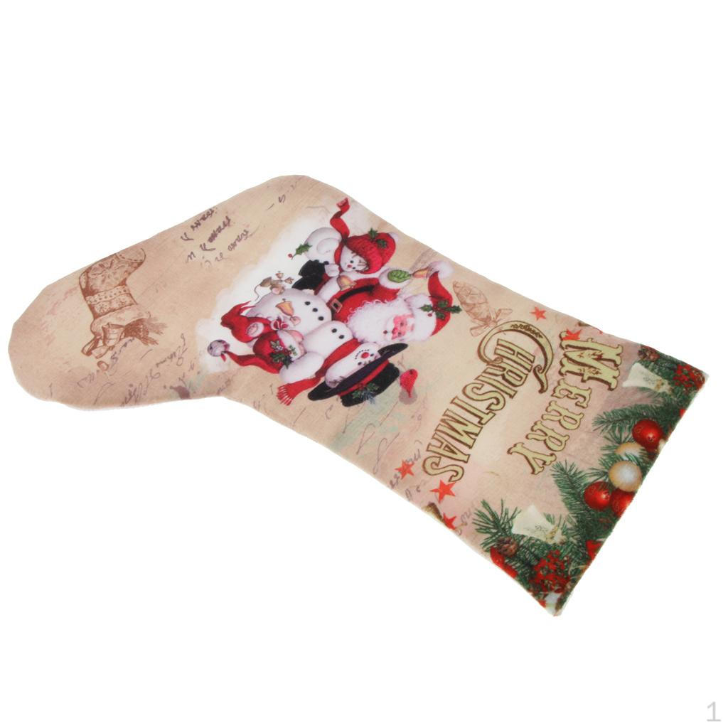 

Santa Snowman Elk Stockings Candy Gift Bag Hanging Decoration A