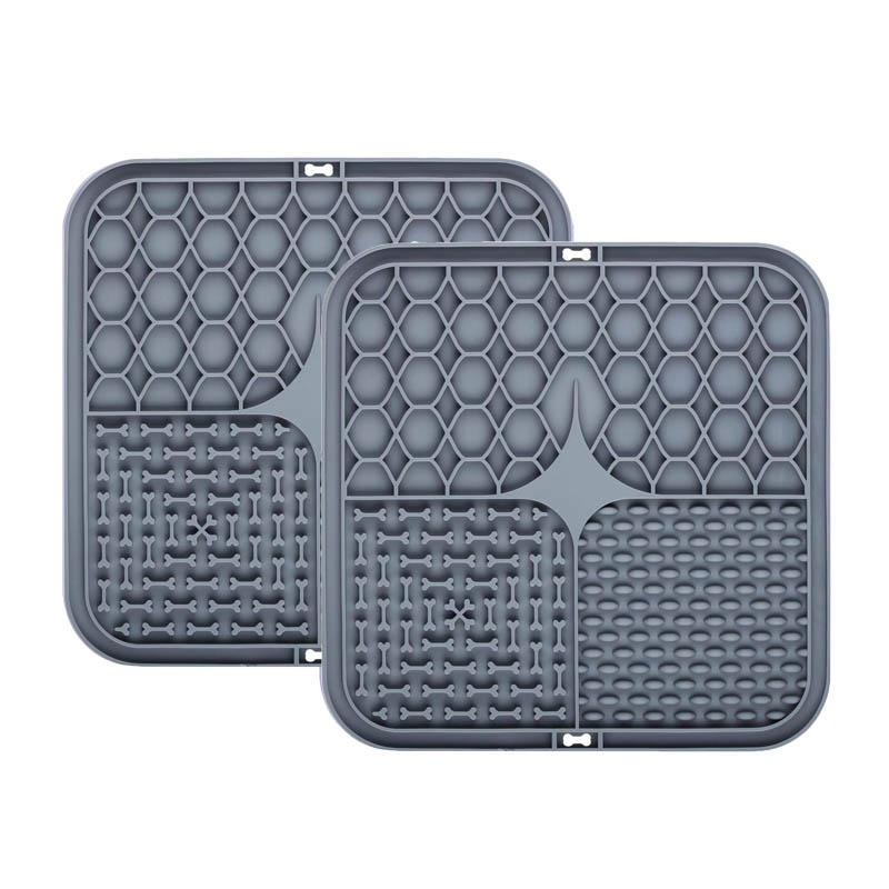Food grade silicone pet dog and cat anti-choking slow eating tableware tray licking mat licking plate pet yogurt placemat