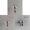Gothic Baroque Ruby Crystal Necklace With Winged Pendant For Women