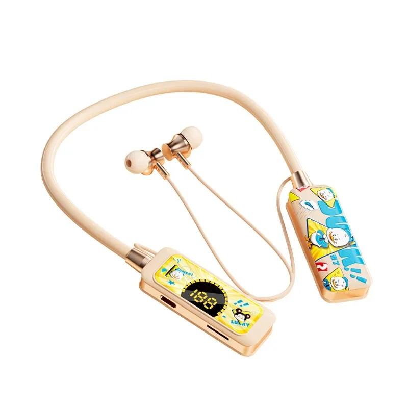 Bluetooth 5.4 Hodetelefoner Nakkebånd Ørepropper Bluetooth Headsets Støyreduksjon Ørepropper Stemmeassistent Ører Ryggstøtte TF Avspilling