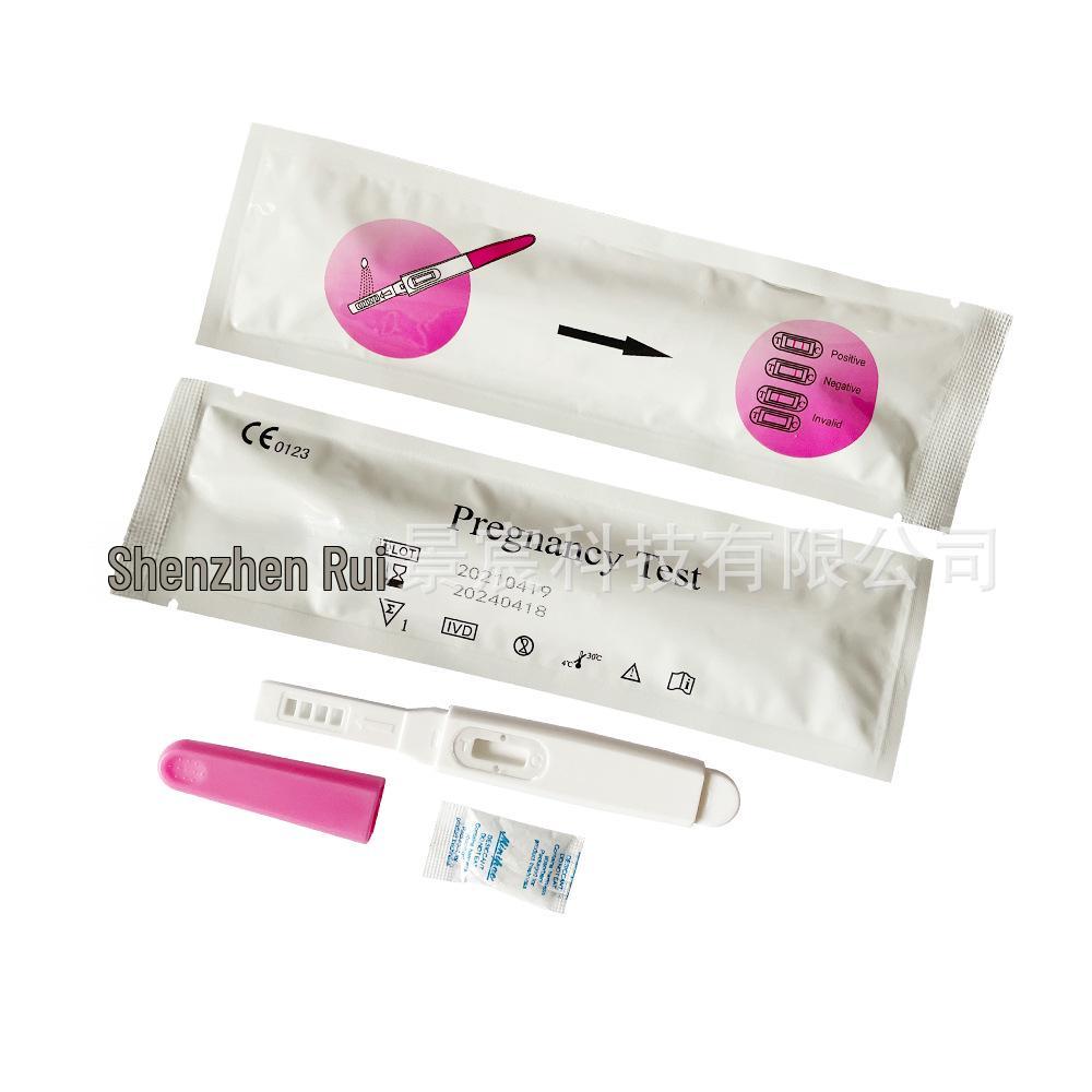 Stylo de test de grossesse HCG le plus vendu à l'international avec emballage en anglais pour une détection précoce