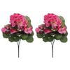 1/2Pcs Artificial Geraniums Realistic UV Resistant Fake Flower Wedding Party Indoor Outdoor Office Table Centerpiece Plastic Faux Floral Plants