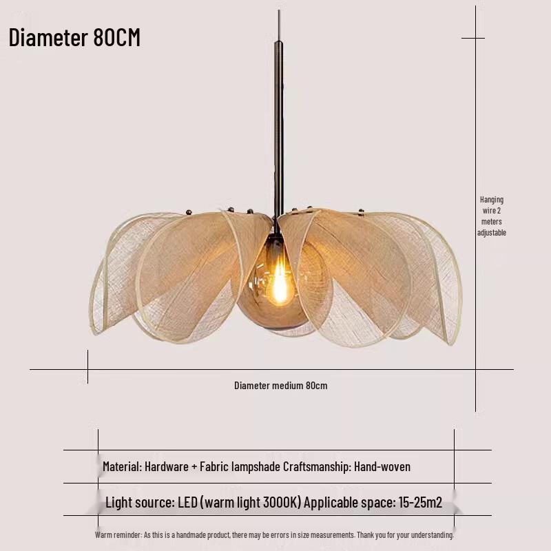 UOSU French Cream Style Petal Pendant Lamp