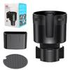 Universal Car Cup Holder Adapter with Adjustable Base and Side Slot for Large Bottles and Mugs Compatible with Most Vehicles