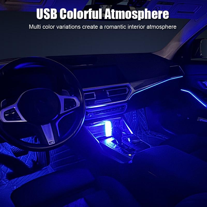 Mini Touching LED Atmosphere Light RGB Universal Car Interior Touch Control Lamp For Truck Vehicles USB Power Supply