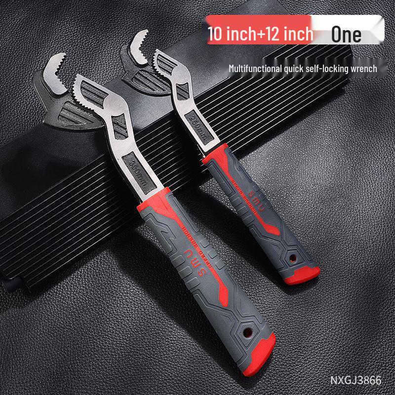 Adjustable Self-Locking Wrench Set: Quick-Open Industrial-Grade Tool for Household Repairs