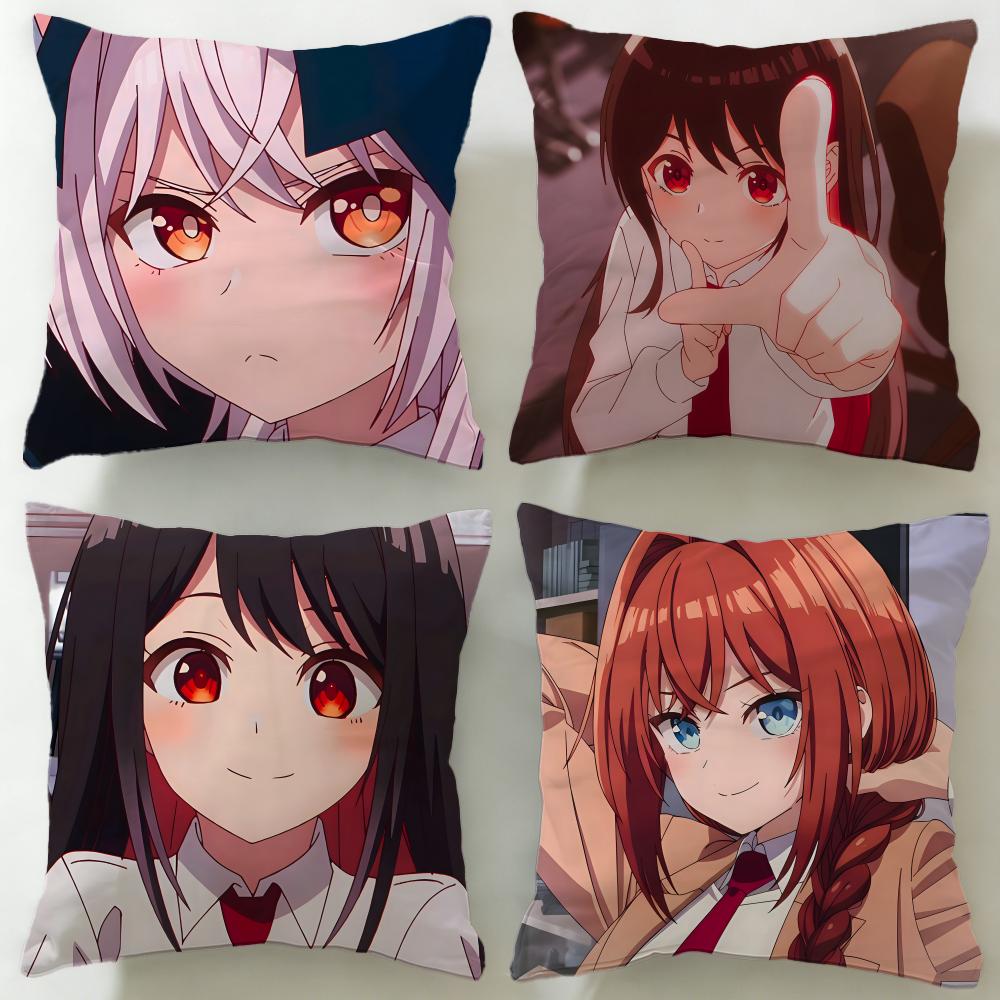anime Tune In to the Midnight Heart Cushion Cover Soft EasyWash Pillow Case Versatile for Couch Bed Travel and Office