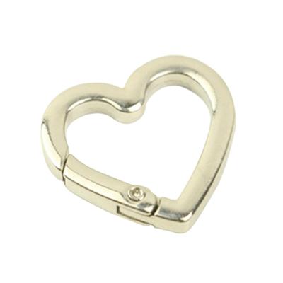 Spring O Ring Round Carabiner Snap Clip Triggers Spring Keyring Buckle O Ring for Bags Purses Heart Shape
