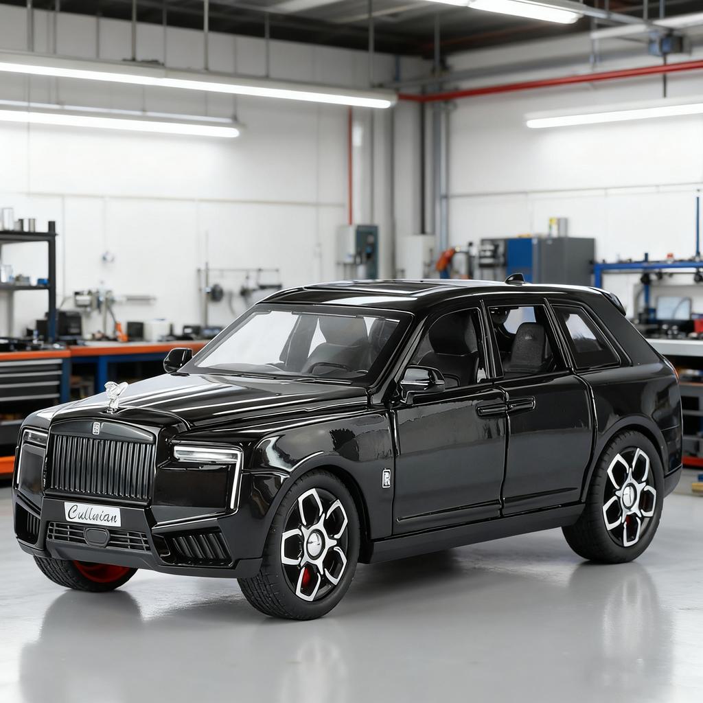NEW 1/32 Rolls-Royce Cullinan SUV Alloy Car Model Sound and Light Pull Back Children's Toy Collectibles Birthday Gift