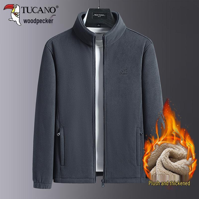 Men's Double-Sided Fleece Jacket - Autumn/Winter Thickened Sweatshirt for Dad