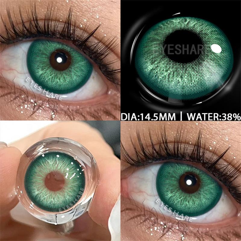 Colored Pupils for Eyes 1Pair Gray Eye Contacts Brown Color Lens Eye Blue Big Eye Lenses Green Lenses Yearly Eye Lens