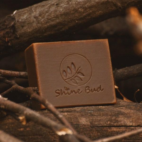 Shinebird Pine Campfire Natural Handmade Aged Pine Tar Soap, 3 Pieces, 100g