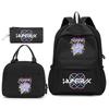 Anime Cartoon Peripheral Three-Piece Set, School Bag, Primary And Secondary School Student Backpack, College Meal Bag, Casual Pencil Bag
