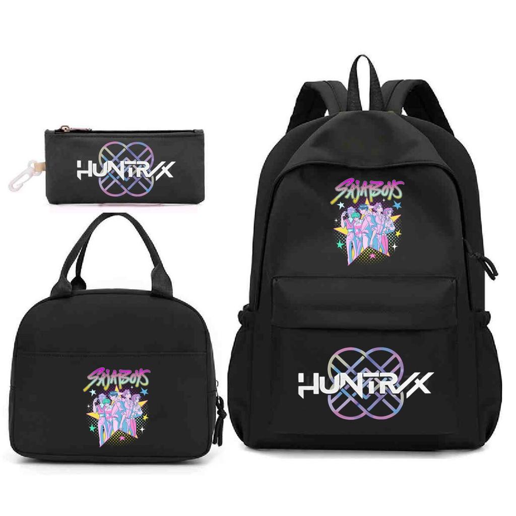 Anime Cartoon Peripheral Three-Piece Set, School Bag, Primary And Secondary School Student Backpack, College Meal Bag, Casual Pencil Bag