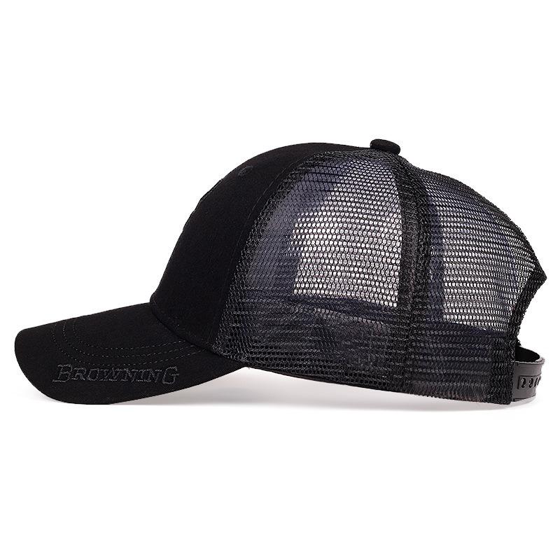 Cotton men's and women's baseball net caps Embroidered advertising hats Casual sun breathable visor caps Adult breathable peaked caps