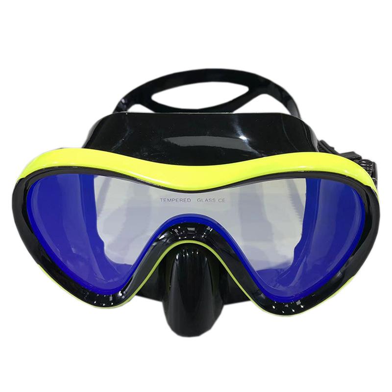 New blue symphony lens tempered glass diving mask