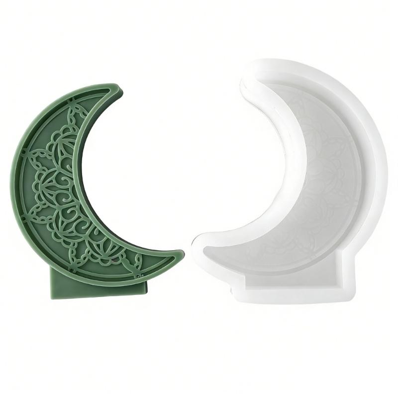 Flexible Sturdy Silicone Mould Fashion Accessory for Making Unique Moon Shaped Candle and Home Decorations