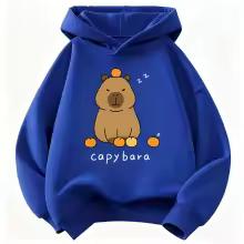 Trendiger Capybara Lustiger Kinder Hoodie Sweatshirt Süßer Harajuku Hoody für Jungen Mädchen Herbst Frühling Lässige Hoodies