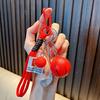Keychain Sports Pendant with Braided Rope Metal Carabiner Mini Basketball Golf Clubs Charm Key Chain Bag Hanger Accessory