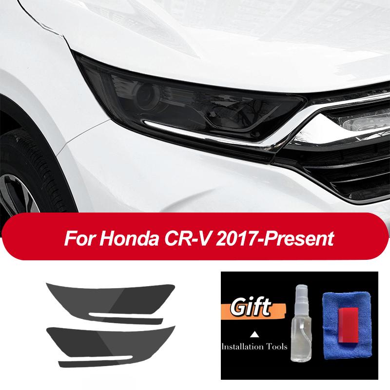 For Honda CR-V CRV 2017 2018 2 Pcs Car Headlight Protective Film Headlamp Transparent Black TPU Sticker Accessories