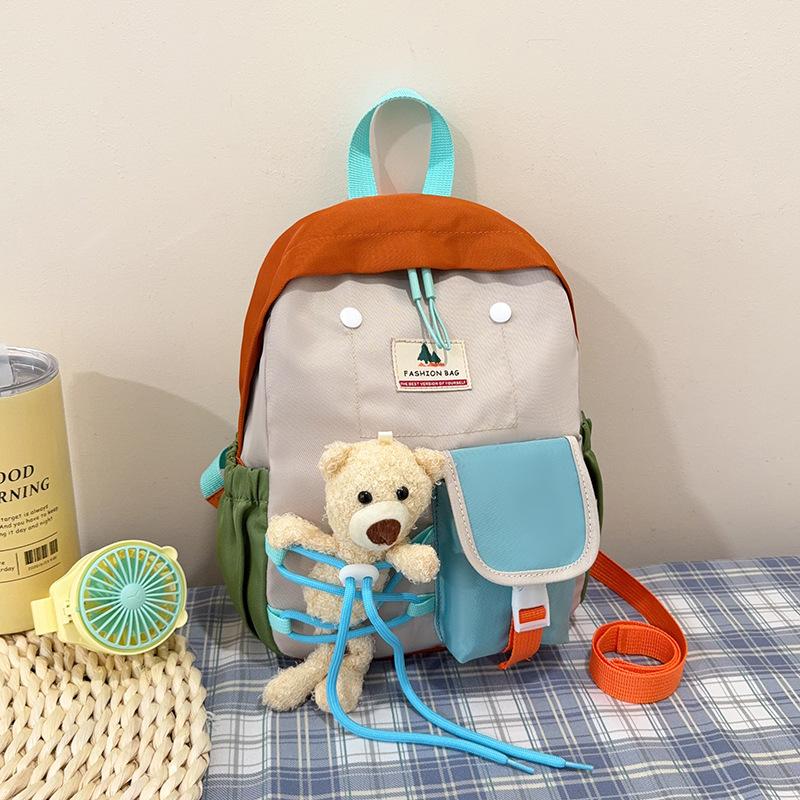 Schoolbag Removable Plush Doll Ins Wind Children's Cute Backpack Men's and Women's Lightweight Schoolbag Kindergarten Baby Backpack