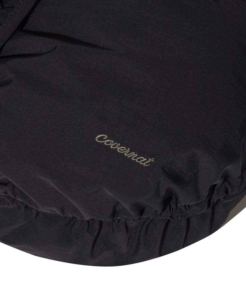 Covernat Woman Cloverheart New Shirring Hobo Crossbody Bag Black