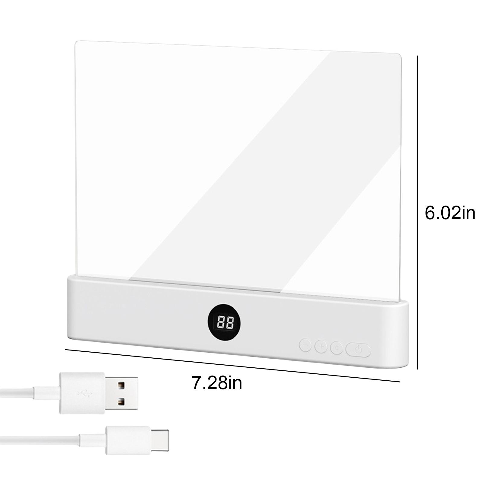 

Book Light Rechargeable Clear LED Flat Book Lights for Reading in Bed at Night with 3Colors&Timer Dimmable Panel Plate Book Lamp білий