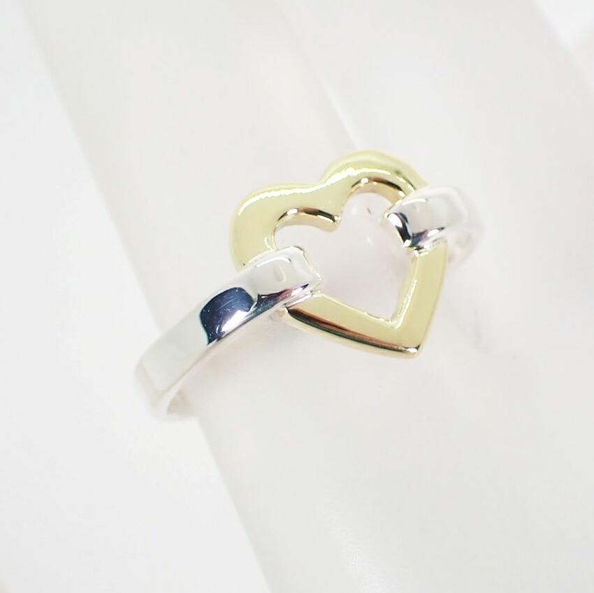 [Used] TIFFANY 925 Open Heart Ring/Size 10/j18-6