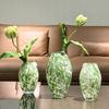 Green Spots Oval Glass Vase Transparent Hydroponics Terrarium Flower Arrangement Accessories Flower Vase Flowerpot