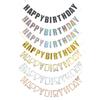 Iridescent Hollow-out Birthday Party Banner - Happy Birthday