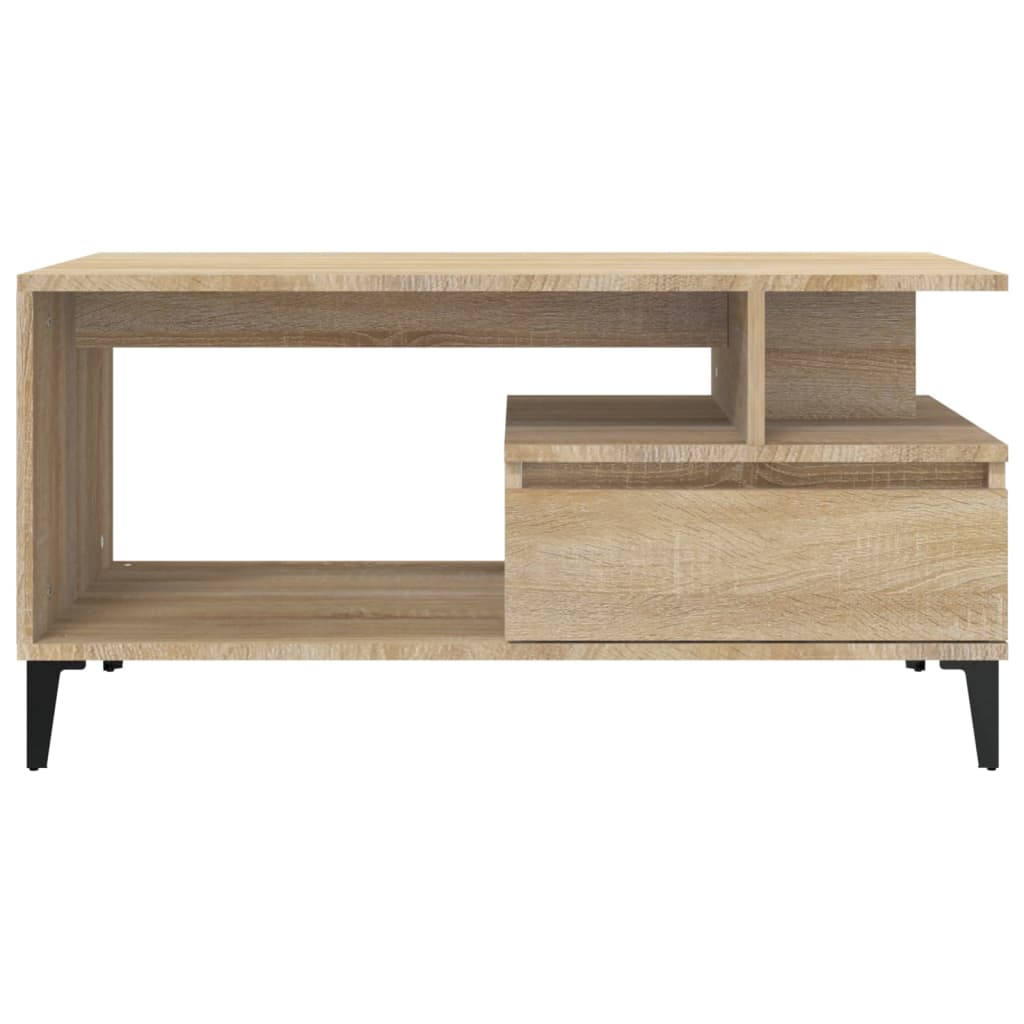 Vidaxl Stolik Kawowy, Dąb Sonoma 90X49X45 Cm, Materiał Drewnopochodny