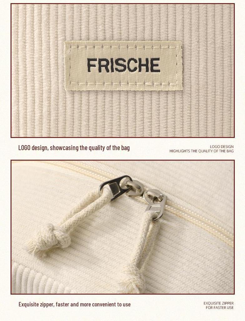 Kordfløyel Isolert Bento Lunsjveske - Ideell for Studenter og Kontorarbeidere