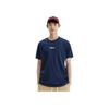 Adidas Letter Round Neck Casual Pullover Short Sleeve T-Shirt Men Tops Navy-Blue JC7906