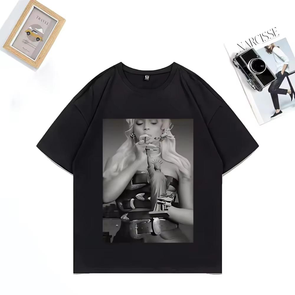 

Rapper Beyoncé Unisexs 100Cotton shirt Y2k COWBOY CARTER TOUR Graphic Oneck Summer Hip Hop fashion High Quality Oversized Tshirt L