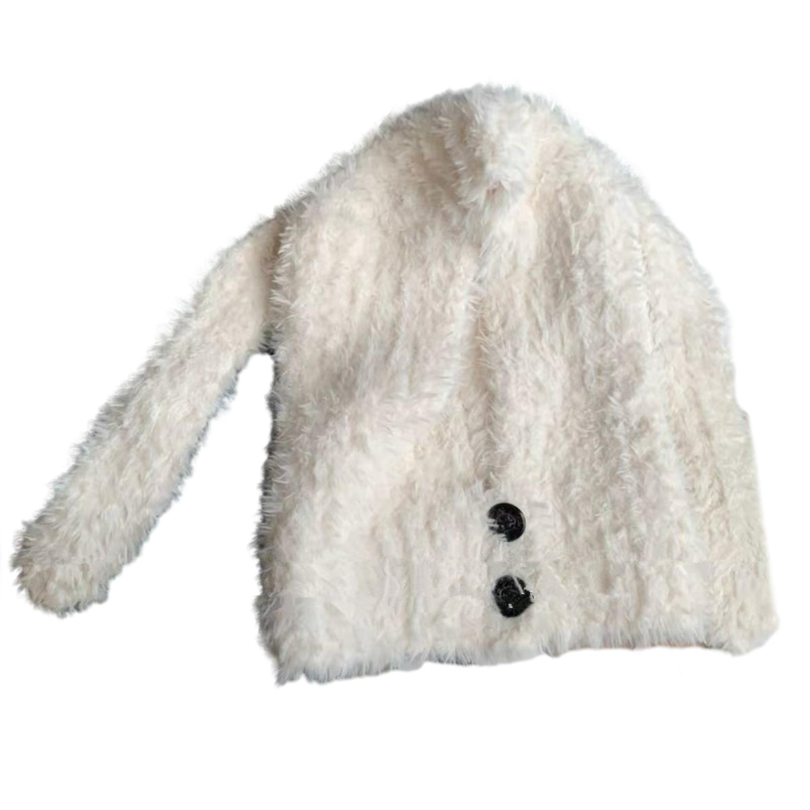 

Шапка-балаклава с кроличьими ушками для женщин, толстая плюшевая шапка-бини с ушками, шапка для занятий спортом на открытом воздухе, ветрозащитный головной убор для холодной погоды бежевый