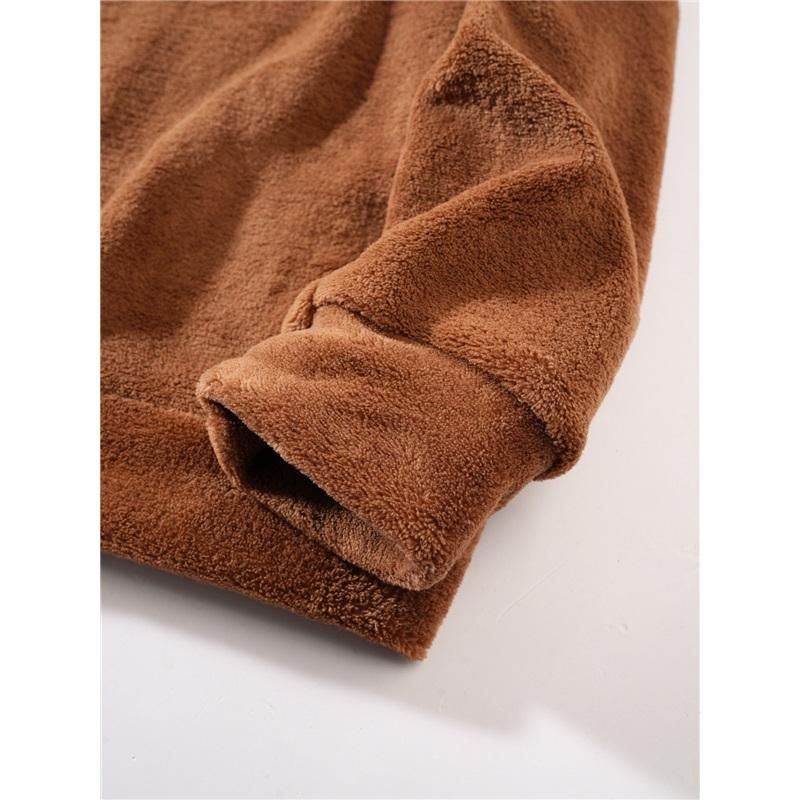 Men's Plus Size Hoodie Casual Stylish Coral Fleece Jacket For Fall Winter Comfortable Men's Outerwear