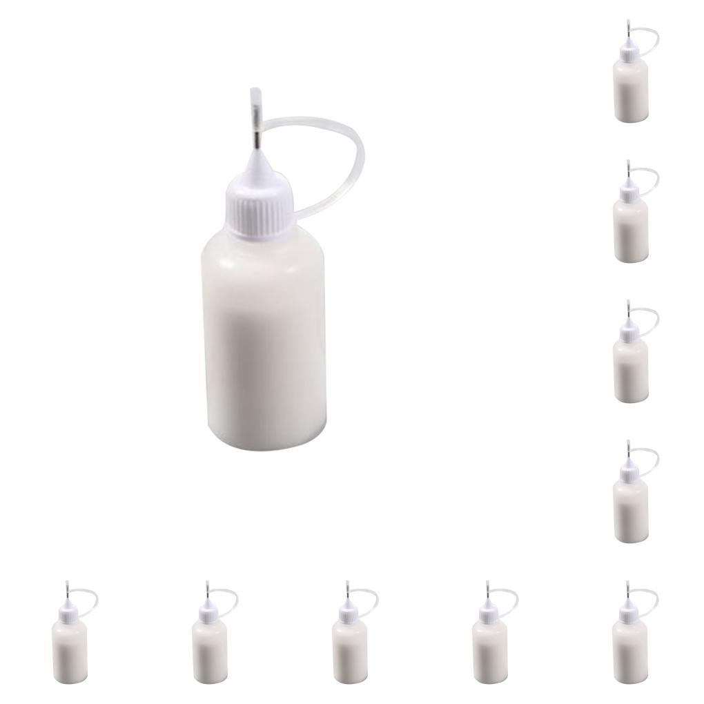 1/3/5/10pcs 30ml PE Plastic Squeezable Tip Applicator Bottle Refillable Dropper With Needle Tip Caps For Glue