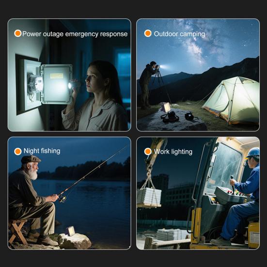 Portable Camping Light USB Rechargeable Solar Lantern Waterproof 3 Modes Adjustable Ultra Bright Outdoor Hiking Tent Hanging Emergency Lamp