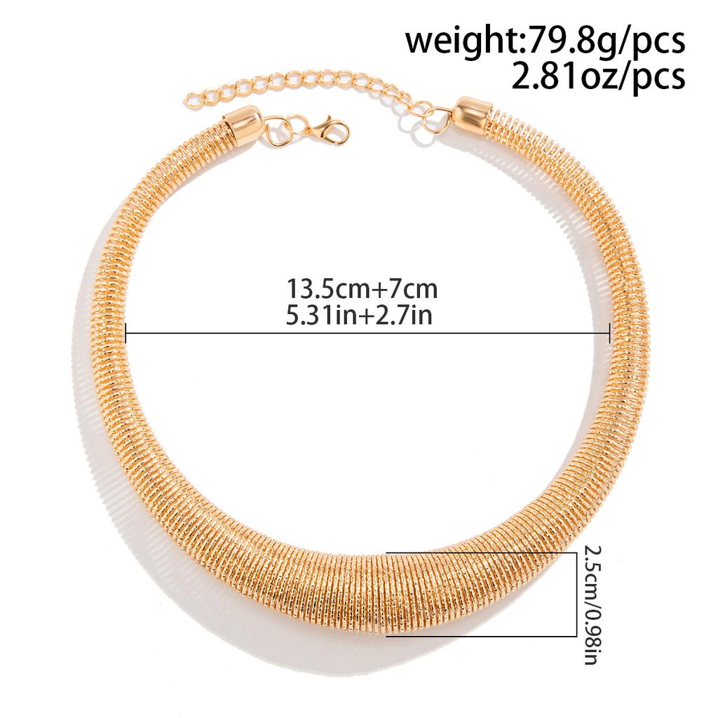 DIEZI Modische Afrikanische Schlangenkette Geometrische Torques Für Frauen Punk Gold Silber Farbe Metall Choker Statement Halskette Neuer Schmuck