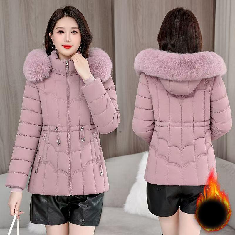 Winter Jacket Women Parkas Fashion High-Quality Warm Cotton Padded Coat Ladies Short Overcoat Hooded Overwear Tops