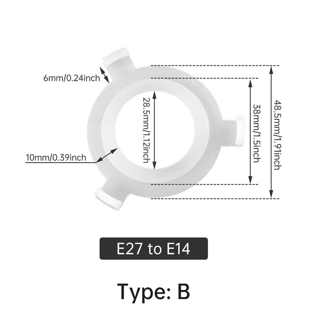 E27 la E14 Inel Reductor Abajur Adaptor Convertor E27 la E26 Soclu Lampă Suport Convertor pentru Corp de Iluminat