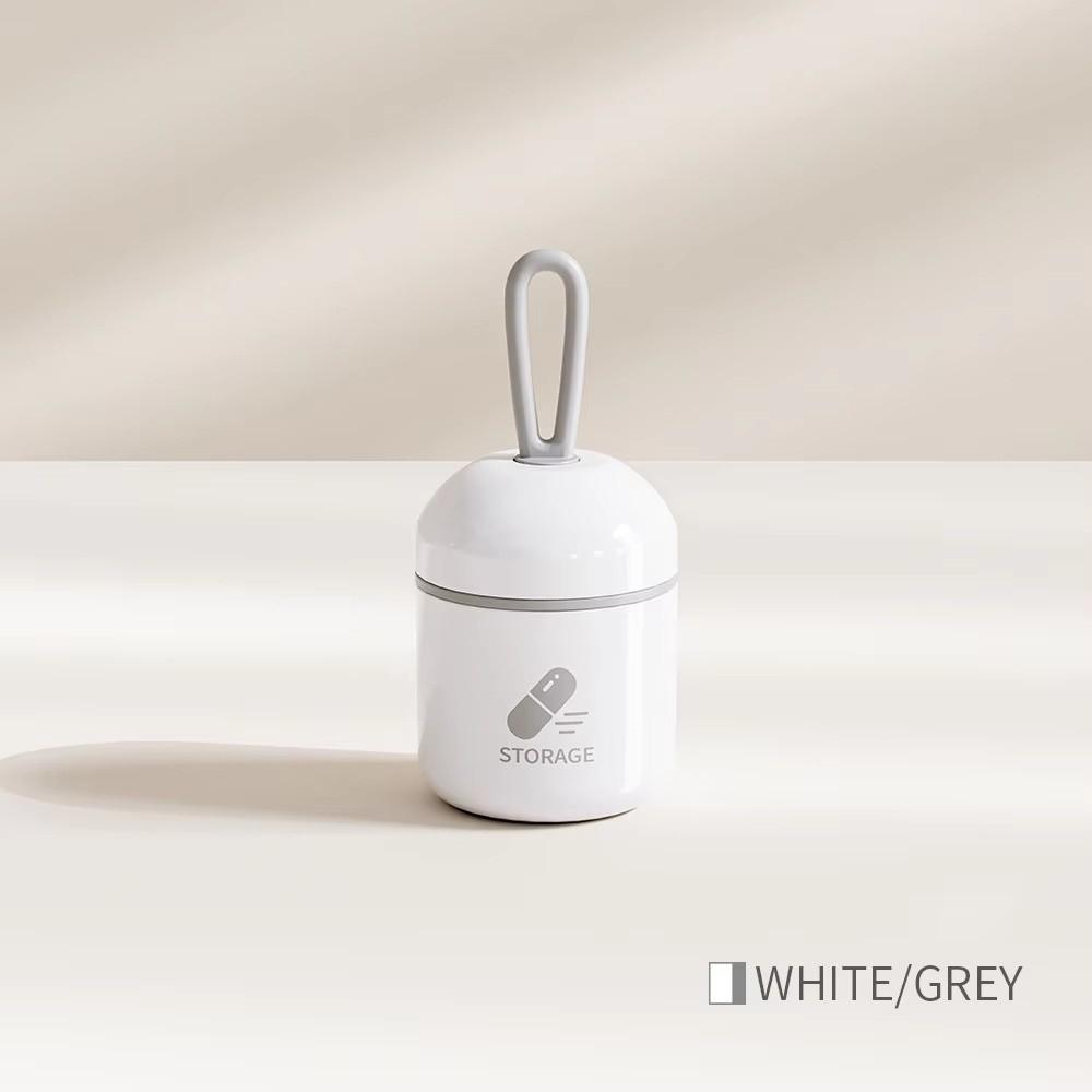 Round Shape Pill Box Portable Drug Dispenser Durable Pills Organizer